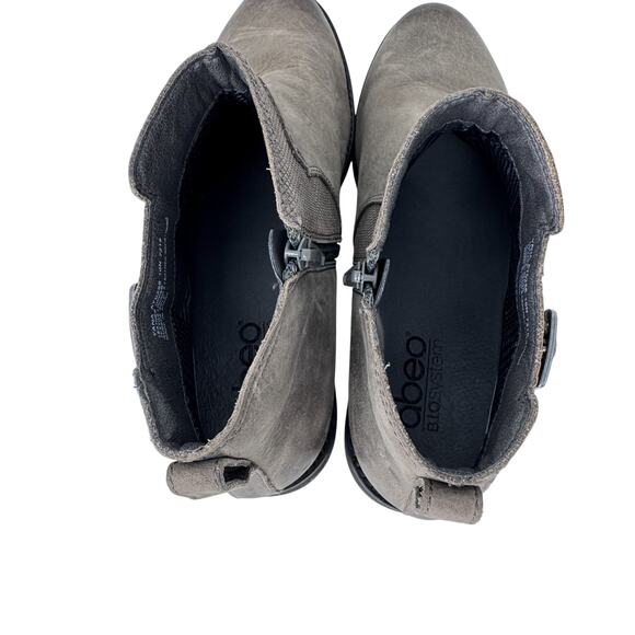 Abeo Yana BIO System Ankle Boots Womens 10N Gray Upper Leather Side Zip‎ AY0256 - Picture 8 of 10